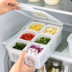 (১ পিস) 6 Grid Fridge Storage Box Container