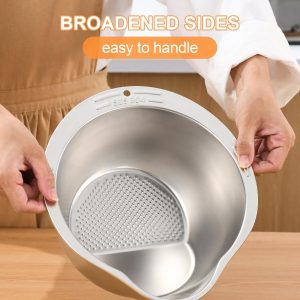 Stainless Steel Washing Bowl With Side Drainer