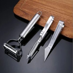 3 Piece Stainless Steel Vegetable Peeler Set