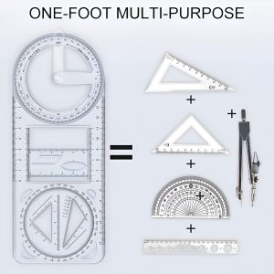 Multifunctional Geometric Ruler (১ পিস)