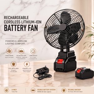 Cordless Lithium–Ion Battery Fan