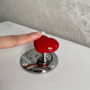 Heart-Shaped Toilet Press Button (২ পিস)
