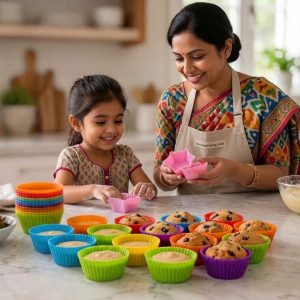 Silicone Cupcake Mold (১২ পিস)